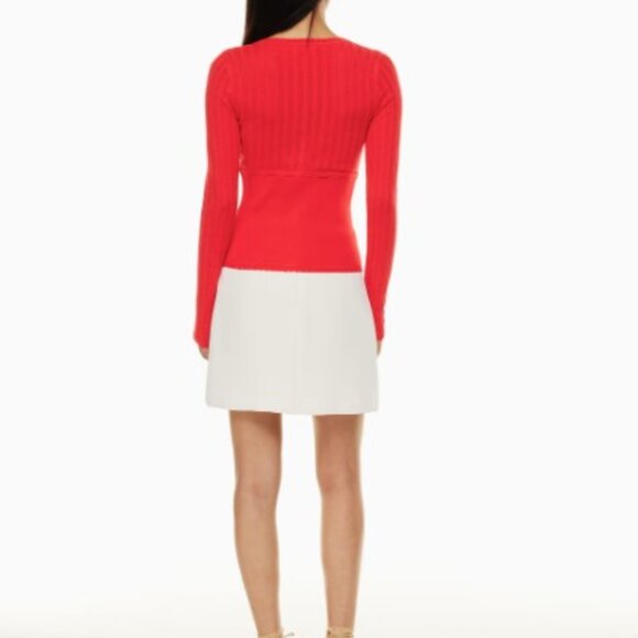 Aritzia Wilfred Red Soloist Long Sleeve Cardigan - Picture 5 of 7